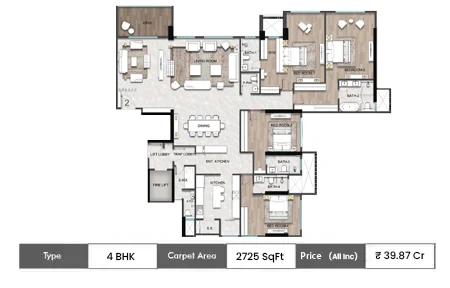 4 BHK 2725 SqFt